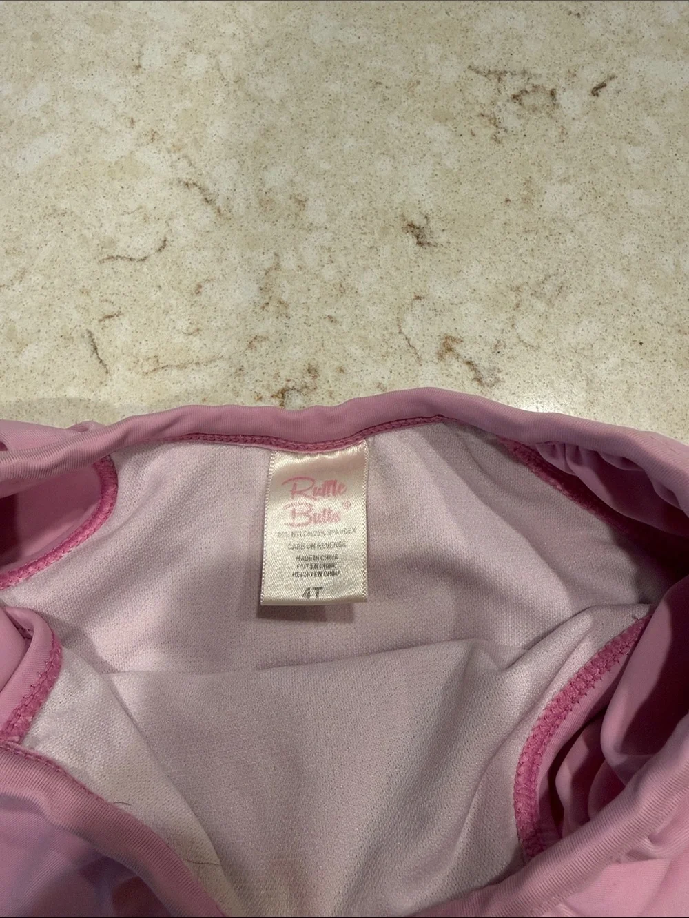 Ruffle Butts Pink Ruffle Swim Crop Top - Top Only
